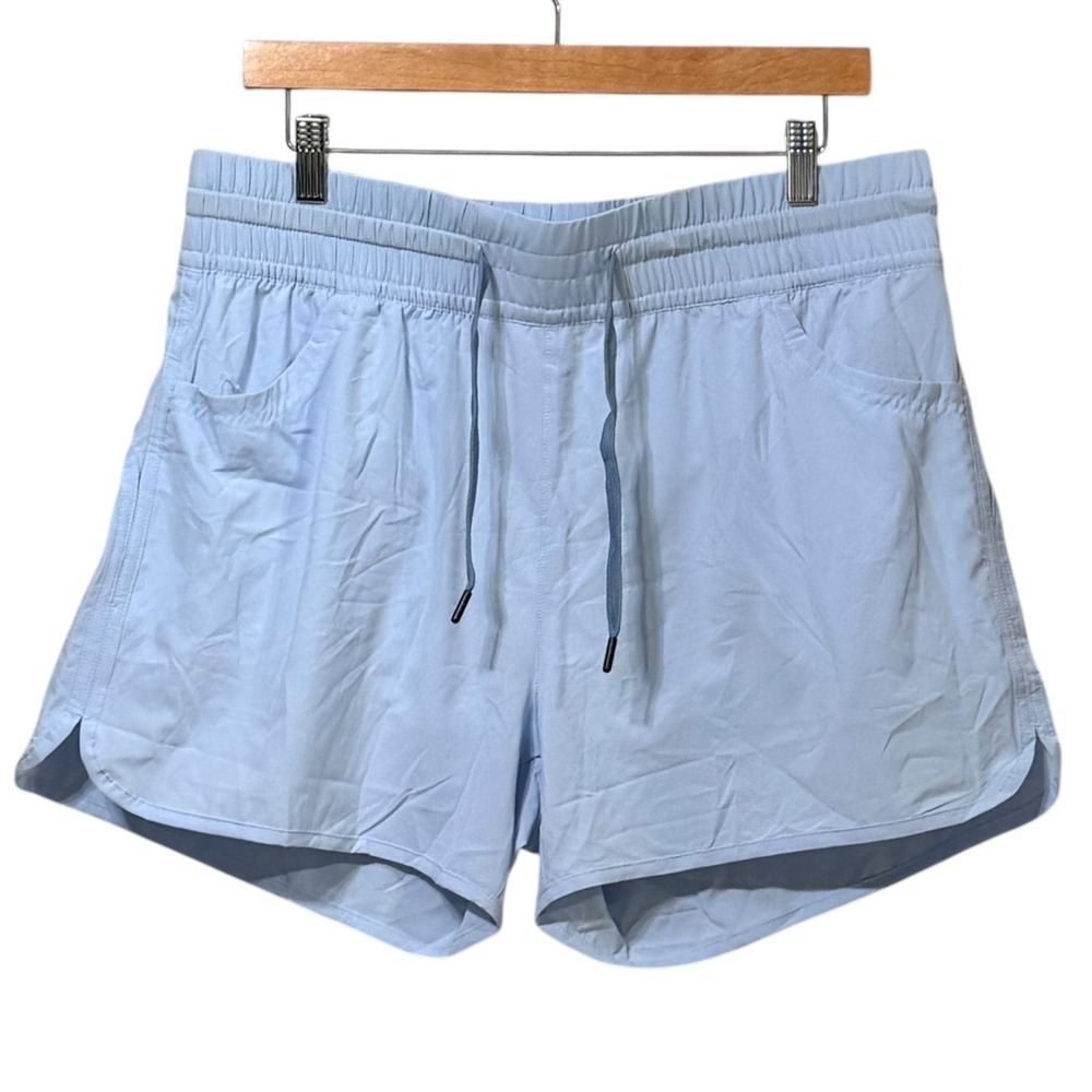 MIER Womens Running Shorts Light Blue Athletic Drawstring Pockets XL